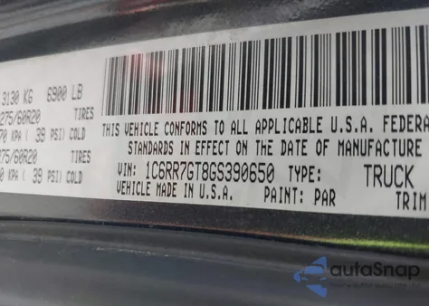 2016 Ram 1500 Big Horn from USA, damaged, VIN 1C6RR7GT8GS390650